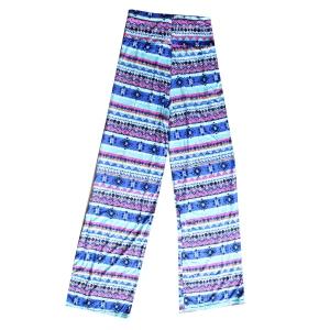 Pantalon bleu imprimé fantaisie