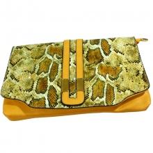 Pochette avec rabat reptile