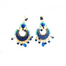 Boucles d’oreilles orientales décorées de perles
