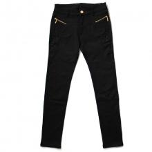 Pantalon orné de strass avec poches zippées