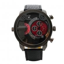 Montre homme avec double affichage et 3 chronographes