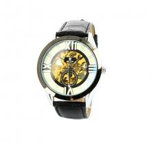 Montre automatique pour homme avec cadran transparent et chronographe