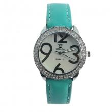 Montre bracelet sertie de strass pour femme