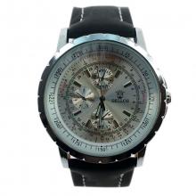 Montre bracelet stylée avec trois compteurs pour homme