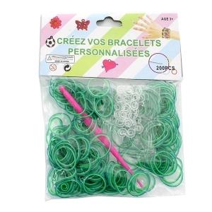 Bracelet élastique vert à tisser