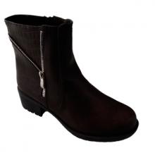 Bottines pour femme avec zip décoratif