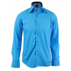 Chemise fashion slim turquoise  Réf 2661  Prix 10.90€ HT