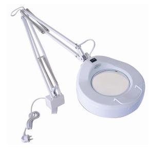 Lampe loupe. en metal blanc...