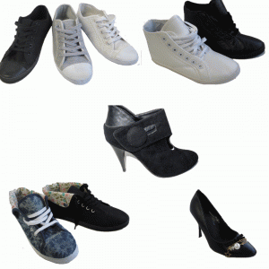 Lot de chaussures femmes prix entre 1.60 et 1.90 euros 